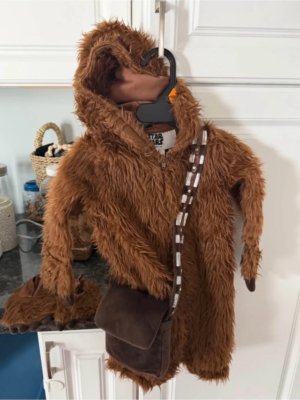 Star Wars Chewbacca Fuzzy Hooded Kids Costume Jacket - Brown